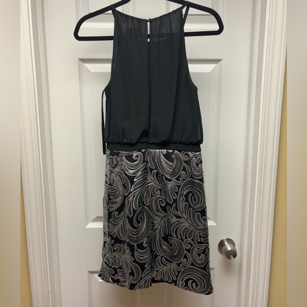 Laundry by Shelli Segal Black & Silver Sequin Dress – Size 4 - Picture 7 of 7